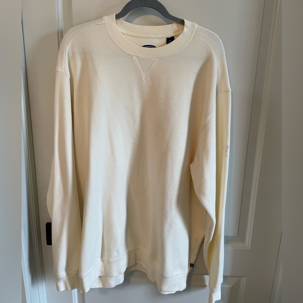 Men's Callaway Cream Sweatshirt Pullover Size XL Excellent Condition